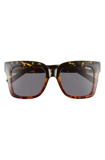 Quay Icy 58mm Ombré Sunglasses In Tort Fade/ Smoke