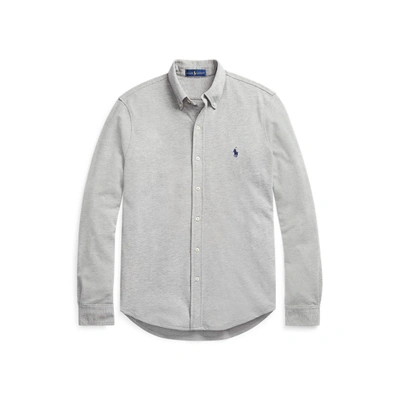 Polo Ralph Lauren Featherweight Mesh Shirt In Grey