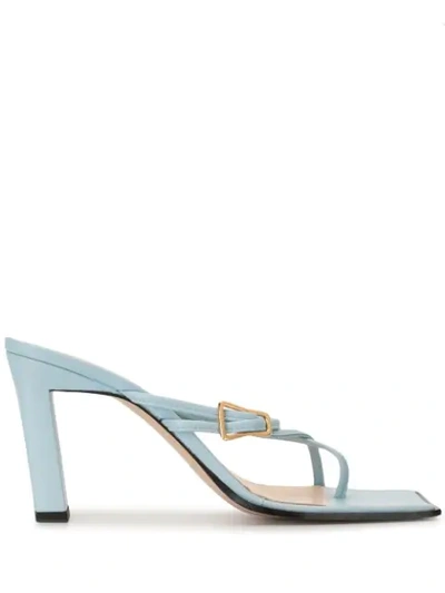 Wandler Yara Square-toe Sandals In Blue