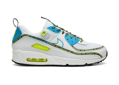 Pre-owned Nike  Air Max 90 Se Worldwide In White/black/volt