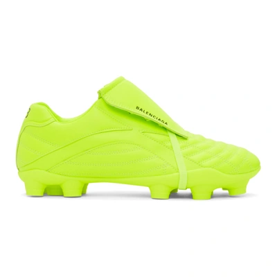 Balenciaga Fluorescent Yellow Soccer Sneakers In 7310 Fluylw