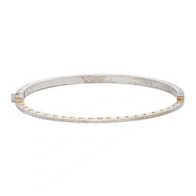 Maison Margiela Silver And Gold Number Bracelet In 961 Pallaid
