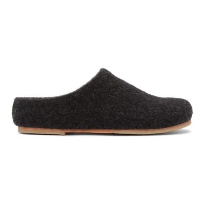 Lauren Manoogian Mono Alpaca-blend Flats In Bmlg Blkmlg