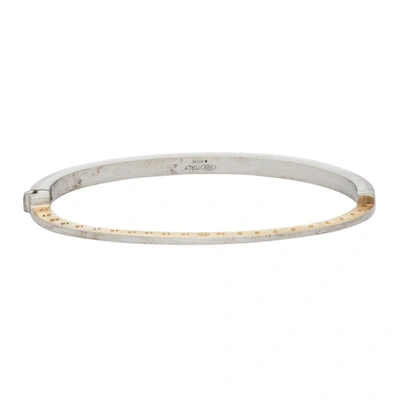 Maison Margiela Silver And Gold Number Bracelet In 961 Sil/gol