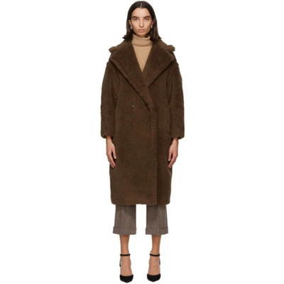 max mara tobacco Max Mara Brown Teddy Bear Coat In 014 Tobacco