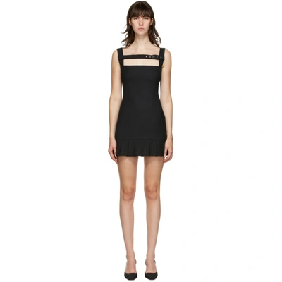 Coperni Black Buckle Pleat Dress