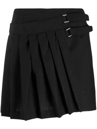 Coperni Wrap-style Asymmetric Mini Skirt In Black
