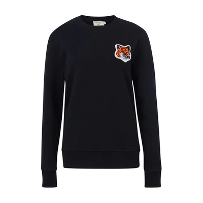 Maison Kitsuné Fox Head Sweatshirt In Black