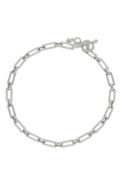 Ettika Rectangle Chain Necklace In Silver