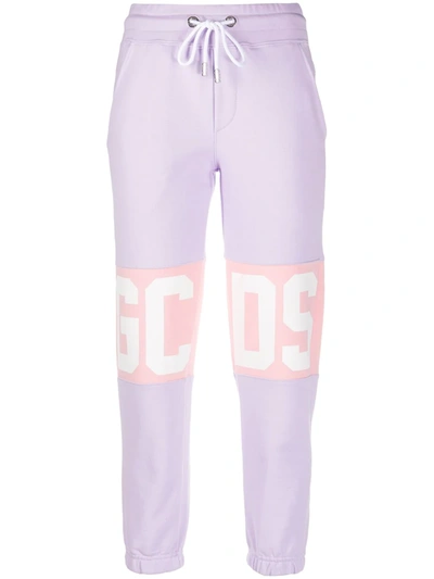 Gcds Logo Bands Jumpsuit Pants In Purple
