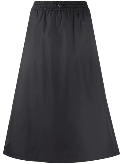 Thom Browne Zipped Gusset A-line Skirt In Grey