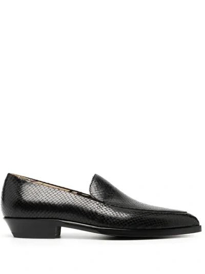 Paul Smith Pointed Toe Loafers In Black
