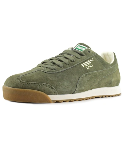 Puma Roma Distressed Round Toe Leather Sneakers' In Green | ModeSens