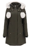 Moose Knuckles Parka In Green,white