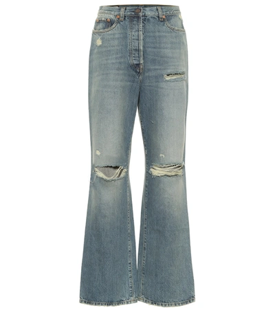 Gucci High-rise Straight Jeans In Blue