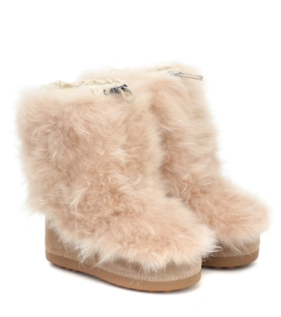 Bogner Tignes Cashmere And Suede Snow Boots In Beige