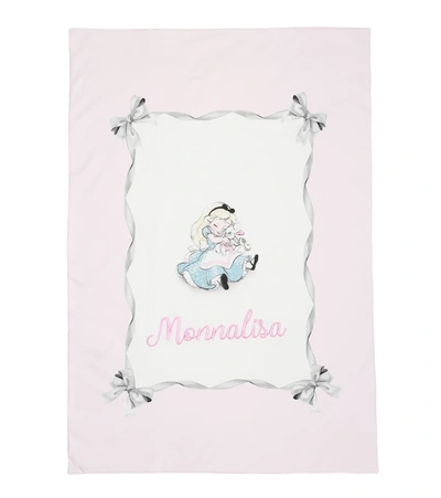 Monnalisa X Disney® Alice Cotton Blanket In Pink