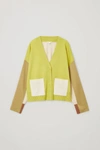 Cos Colour-block Cardigan In Yellow