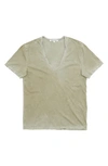 Cotton Citizen Standard V-neck T-shirt In Vintage Basil