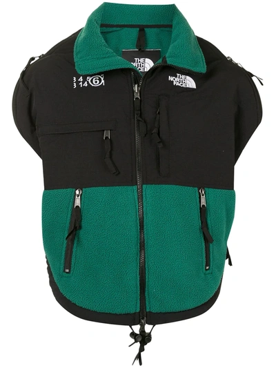 Mm6 Maison Margiela Northface X Mm6 Circle Fleece Waistcoat In Green