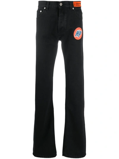 Heron Preston Hp Patch Slim Fit Jeans In Black