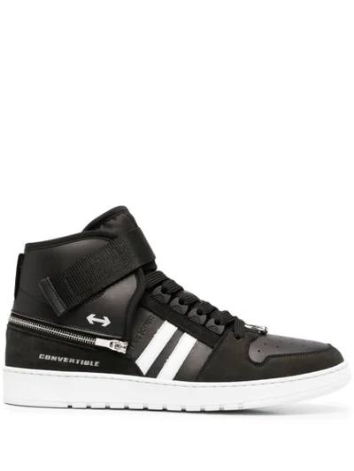 Neil Barrett Black Leather High Top Sneakers