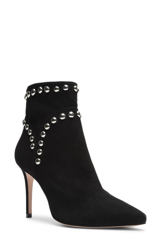 Schutz Women's Lilly Studded Booties In Black Suede | ModeSens