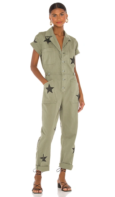 Pistola Grover Star Print Field Jumpsuit In Green
