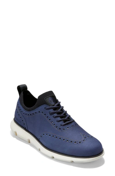 Cole Haan Men's 4.zerøgrand Wingtip Oxfords Men's Shoes In Marine Blue