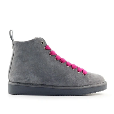 Pànchic Gray Ankle Boot In Ash / Fucsia