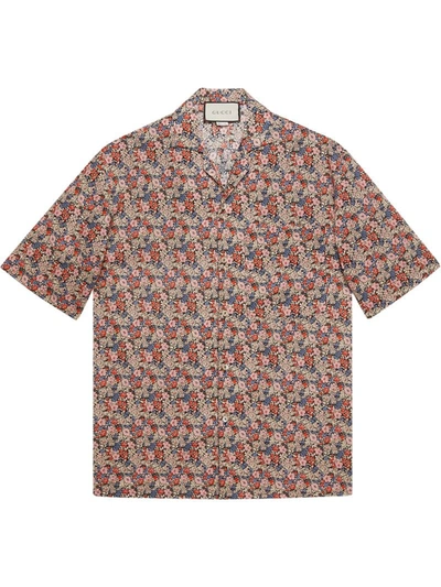 Gucci Liberty Floral Bowling Shirt In Multicolour