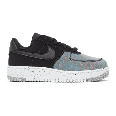 Nike Air Force 1 Crater Leather Trainers In Black/grey