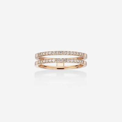 Gold & Roses Double Half Band L Ring