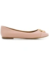 Tory Burch Chelsea Cap Toe Ballet Flats In Goan Sand (pink)
