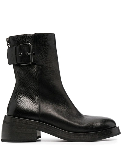 Marsèll Buckle Ankle Boots In Black