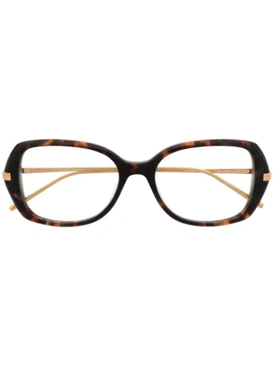 Boucheron Tortoiseshell Oversized-frame Glasses In Brown