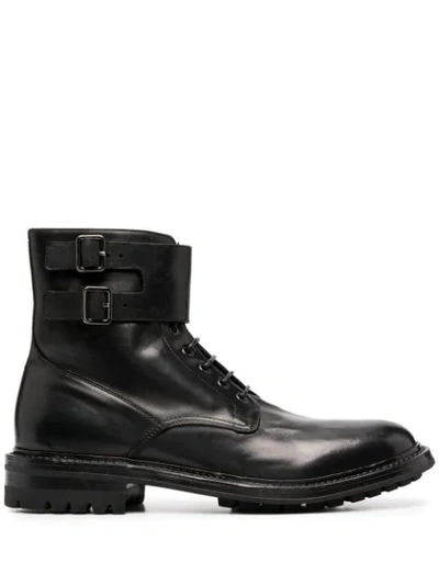 Officine Creative Buckled Ankle Boots In Black