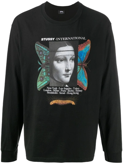 Stussy Metamorphis Graphic Print Sweatshirt In Black