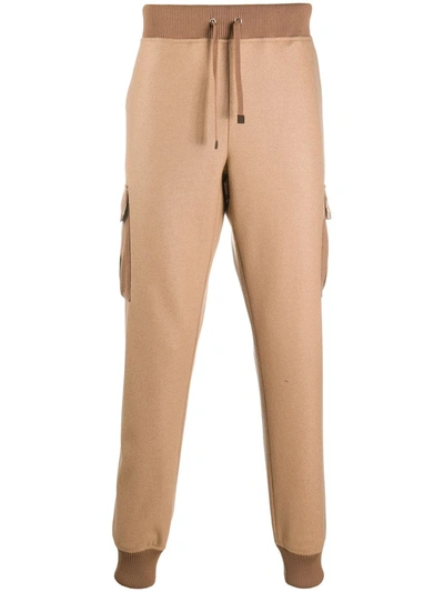 Eleventy Drawstring Felt Track Pants In Neutrals