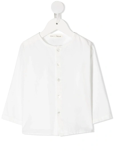 Zhoe & Tobiah Kids' Collarless Shirt In White
