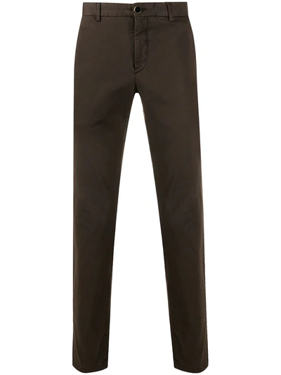 Pt05 Casual Straight-leg Trousers In Brown