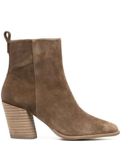 Tory Burch Block Heel Ankle Boots In Neutrals