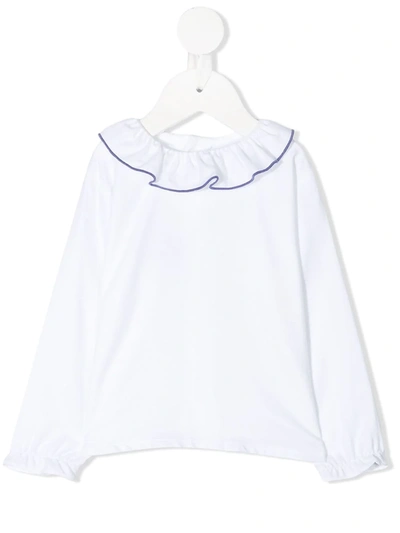 Siola Babies' Ruffle-trimmed Top In White
