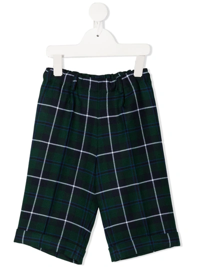 Siola Kids' Check Print Shorts In Blue