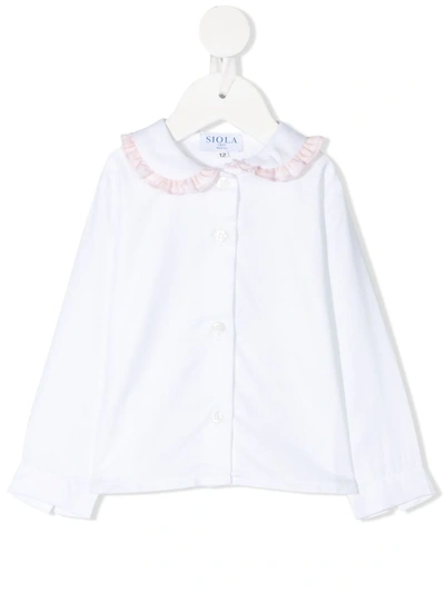 Siola Babies' Ruffle Collared Top In White