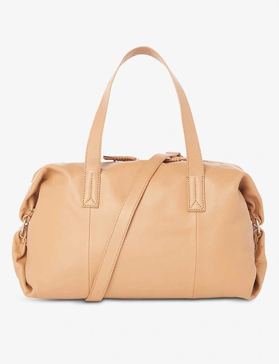 Dune Deightons Leather Holdall In Camel-leather