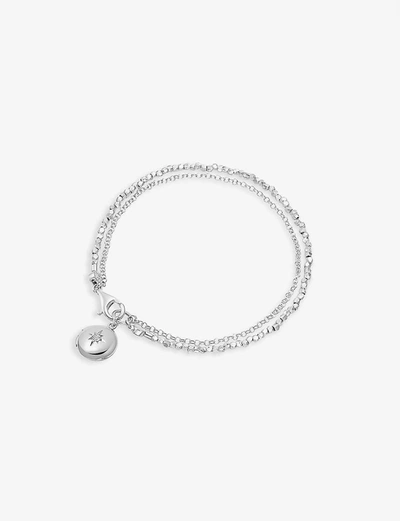 Astley Clarke Biography 925 Sterling Silver And White Sapphire Locket Bracelet