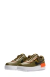 Nike Air Force 1 Shadow Sneaker In Olive Flak/ Black/ Gold