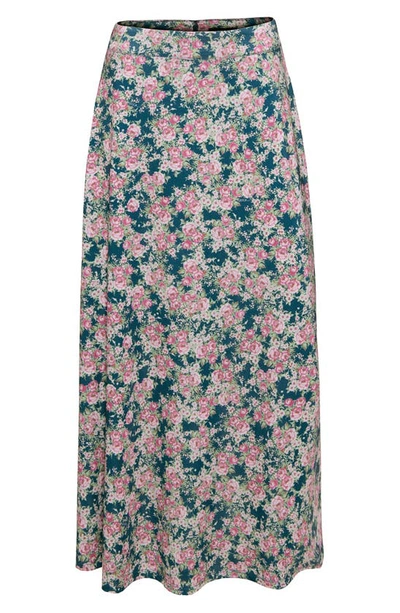 Afrm Sophia Midi Skirt In Blush Bouquet