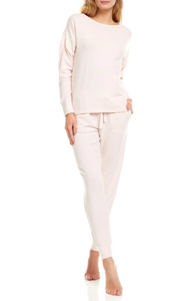 Flora Nikrooz Alexandra Brushed Knit Pajama Set In Pink
